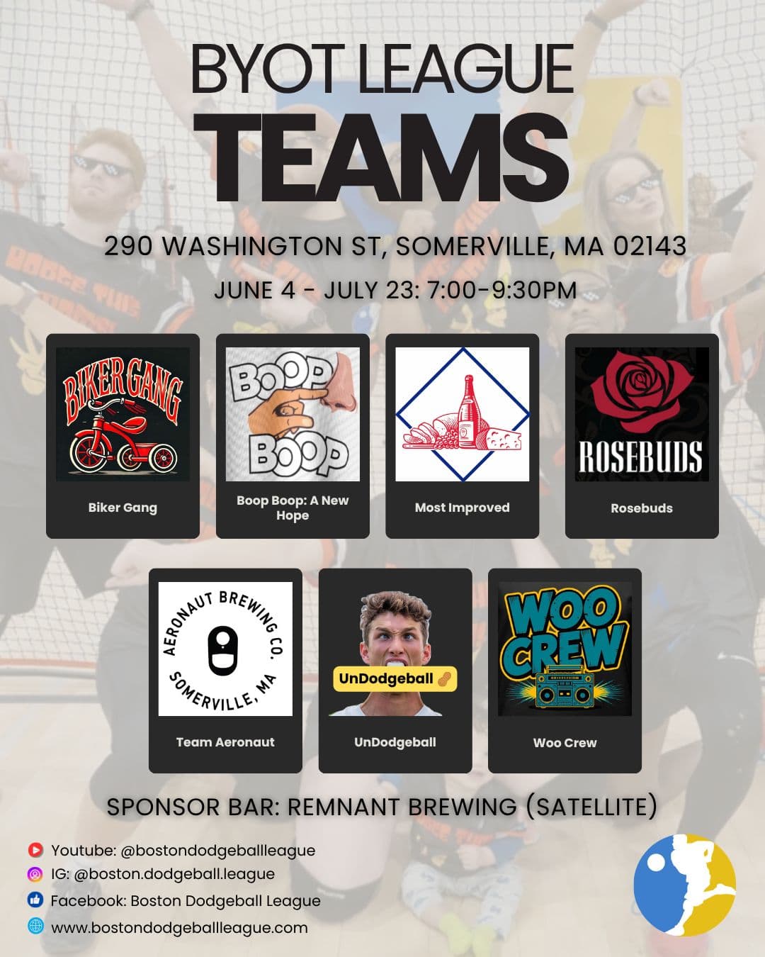 Extended Summer league on Wednesday nights from 7-9:30pm between June 4 and July 23, 2025